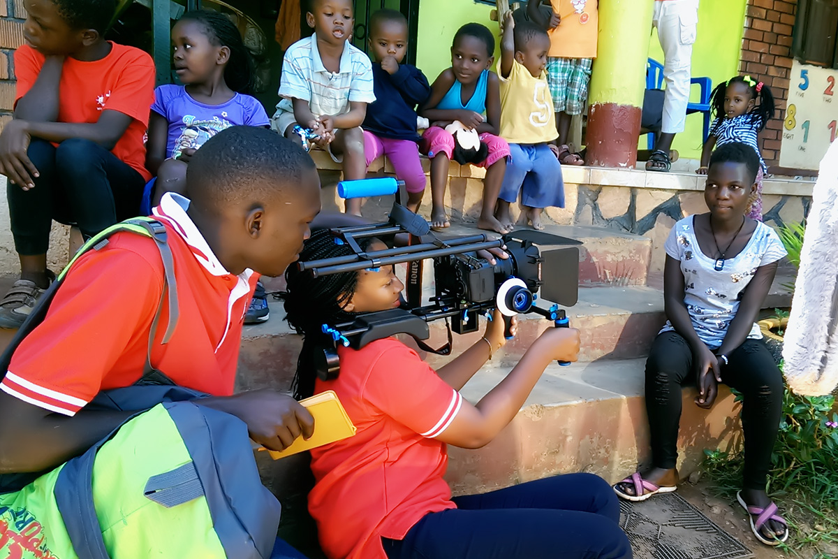 students in the acting for film class during their onlocation camera class on exposure at Proline Film Academy