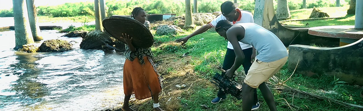students in the acting for film class Learning directing subjects during their monthly onlocation practicals at Proline Film Academy
